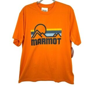 Marmot Men's Size Large Orange Cacti Casual‎ Graphic Short Sleeve Tee NWT